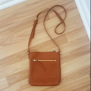 Old Navy Faux Brown Leather Crossbody Bag